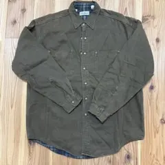 L.L.BEAN 旧ロゴ カナダ製 厚手シャツ 裏ネル サイズL