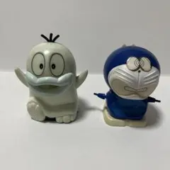 昭和レトロ　オバケのQ太郎　ドラえもん　プラ製フィギュア　2体セット　ジャンク品