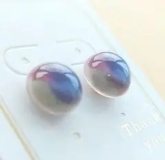 レジンピアス ～ミルキーライラック～