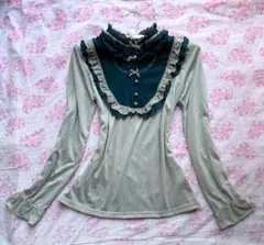 axes　アクシーズ　00s　coquette　リボン　重ね着風　姫ロリᥫ᭡