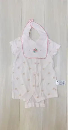 moimoln ロンパース 80cm ピンク 花柄 半袖 女の子のサムネイル