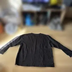 黒 長袖 Tシャツ ポケット付き