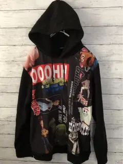 【ディズニー】トイストーリー　4 パーカー　プルオーバー　ブラック　L メンズ