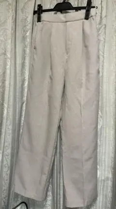 gu グレー スラックス ゴムウエスト S