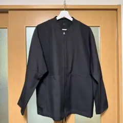極美品✨SOEJU 【洗える】フロントホック8分袖ジャケット ノーカラー L