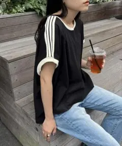 CIAOPANIC TYPY ラインフレンチTee