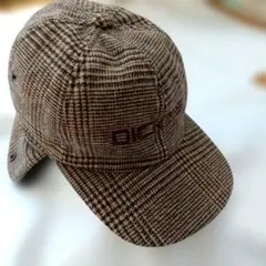 DICKIES チェック柄 ベースボールキャップ　ボア耳当て付き