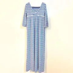 rich（リッチ）☆ ボーダー 七分袖 カットソー ワンピース［USED］のサムネイル