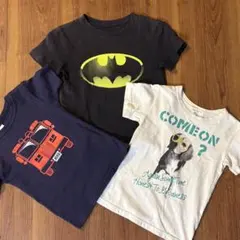 キッズ Tシャツ 3枚セット まとめ売り バットマン 消防車 犬 100cm