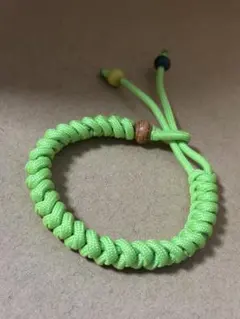 蛍光グリーン パラコード ブレスレット