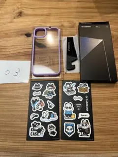 03. CASEKOO iPhone15/14plus ケース クリアパープル