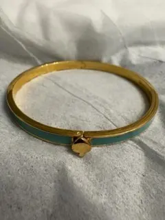【美品】Kate Spade ゴールド　水色　バングル