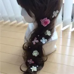 ラプンツェル髪飾り♡ピンク♡黄色