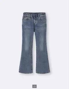 【GU】スリムフレアジーンズXS