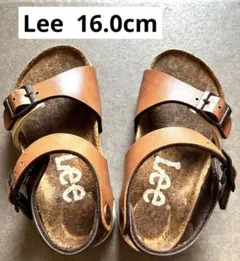 Lee ブラウン&ホワイト サンダル コルクソール 16.0cm