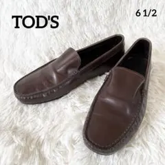 TOD'Sトッズ ドライビングシューズ 37.5 ブラック ヌバック