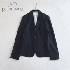 with performance スーツジャケット　ストレッチ　通勤着　9号　黒