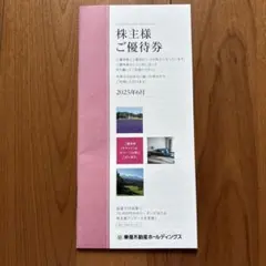 株主優待券 東急不動産ホールディングス 2025年6月