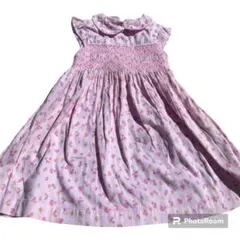 美品　お嬢様　スモッキングワンピース　花柄　ミキハウス　ファミリア　メゾピアノ