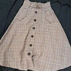 【INGNI】イング チェック柄 Aラインロングスカート