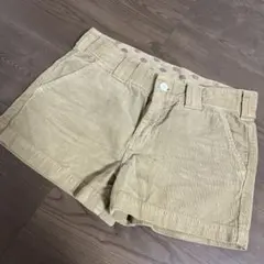 レディースショートパンツ　DickiesベージュコーデュロイMサイズ