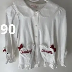 シャーリーテンプル♡赤ドットワンピース♡80センチ♡長袖ワンピース 