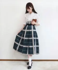 an another Angelesコルセットベルトビッグチェックタックスカートのサムネイル