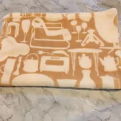 ベージュ フリースブランケット