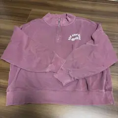 オーバーサイズ GAPグラフィック 1/4ジップアップ スウェット・トレーナー