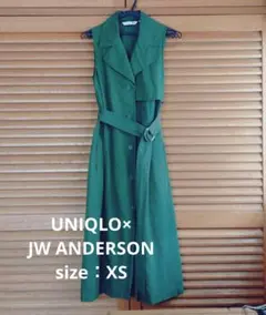 UNIQLO×JW ANDERSON リネンブレンドラペルワンピース　ロングジレのサムネイル