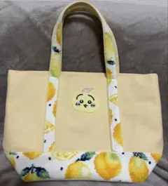 新品未使用】FEILER フェイラー ちいかわ ピーチ柄 刺繍トートバッグ
