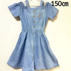 JENNI love ジェニィラブ デニムオフショルダー ワンピース150㎝