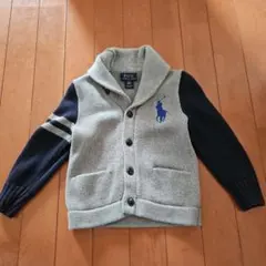Polo Ralph Lauren カーディガン 3T グレー/ネイビー