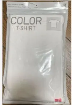 メンズCOLOR T-SHIRT Mサイズカラークルーネック　ホワイト T半袖
