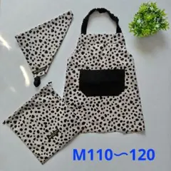 エプロンセット110～120♡すっぽりかぶる　エプロン　三角巾　巾着