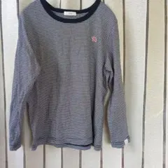 ボーダーTシャツ　紺色　七分袖　レディース