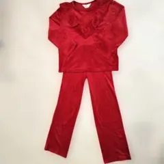 セットアップ クリスマス 赤 ベロア 130cm