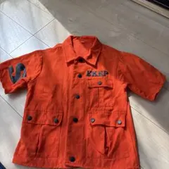 オレンジ 半袖シャツ 130cm
