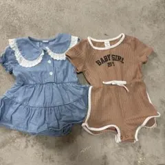 Cottoli デニム ロンパース 70cm