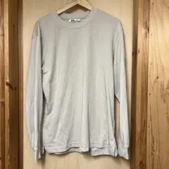 ユニクロUエアリズムコットンオーバーサイズTシャツ長袖ベージュLのサムネイル