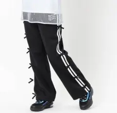 ALGY アルジー りぼんラインパンツ 接触冷感 ブラック キッズ 140cmのサムネイル