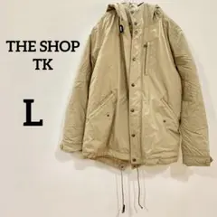 THE SHOP TK フード付き中綿ジャケット ベージュ Lサイズ