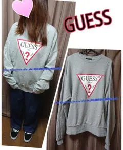 【中古】GUESS★Mサイズ★ビックロゴスウェットトレーナー