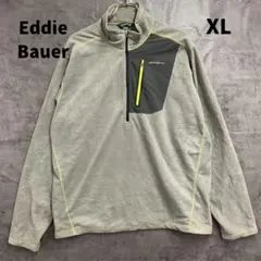 エディーバウアー ハーフジップ フリースプルオーバー 灰色 L【6021】