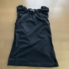 putielal ブラック タンクトップ レース付きLサイズ