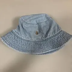 【美品】【美品】GAP baby デニムブルー バケットハット 50cm