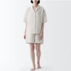 【新品】無印良品 リヨセル麻 半袖パジャマ 婦人 Lのサムネイル