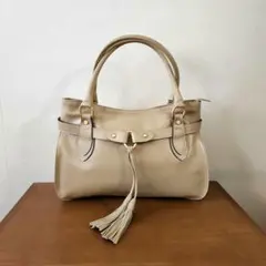 バッグ　ショルダー　レザー　Ungaro　ベージュ　新品　美品【値下げ！】のサムネイル