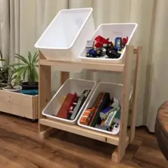 収納【2】おもちゃ箱　収納家具　ランドリーラック　スタッキングのサムネイル