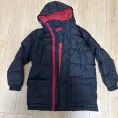 TOMMY HILFIGER ダウンジャケット 黒/赤 フード付き